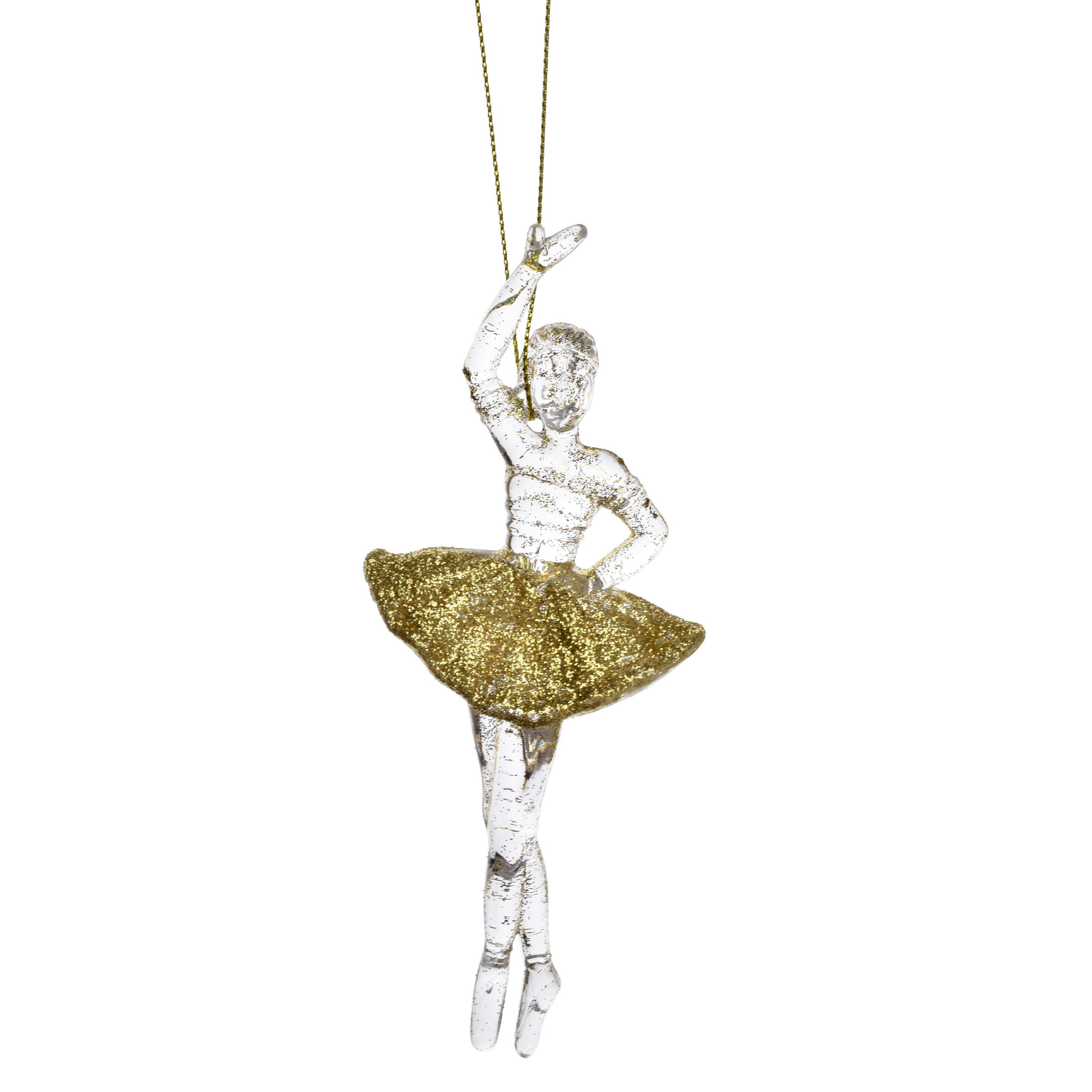 WEIHNACHTSBAUMANHÄNGER Santa Lila Gold Acryl - Goldfarben, Kunststoff (6/2.5/16cm) - Mondex