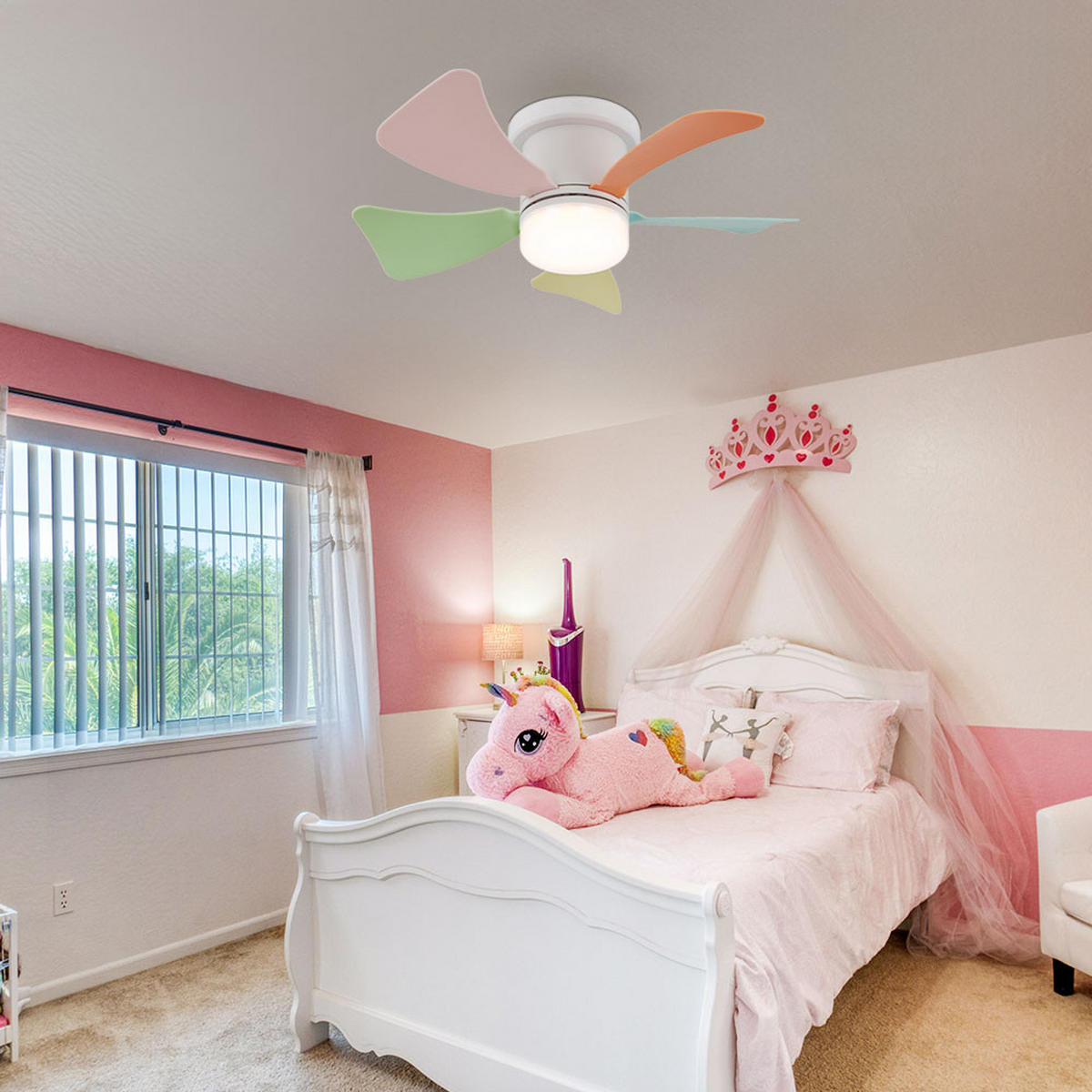 LED DECKENLEUCHTE HINES Bunt Kunststoff - Multicolor, Metall (40.6/40.6/12.6cm) - Globo Lighting