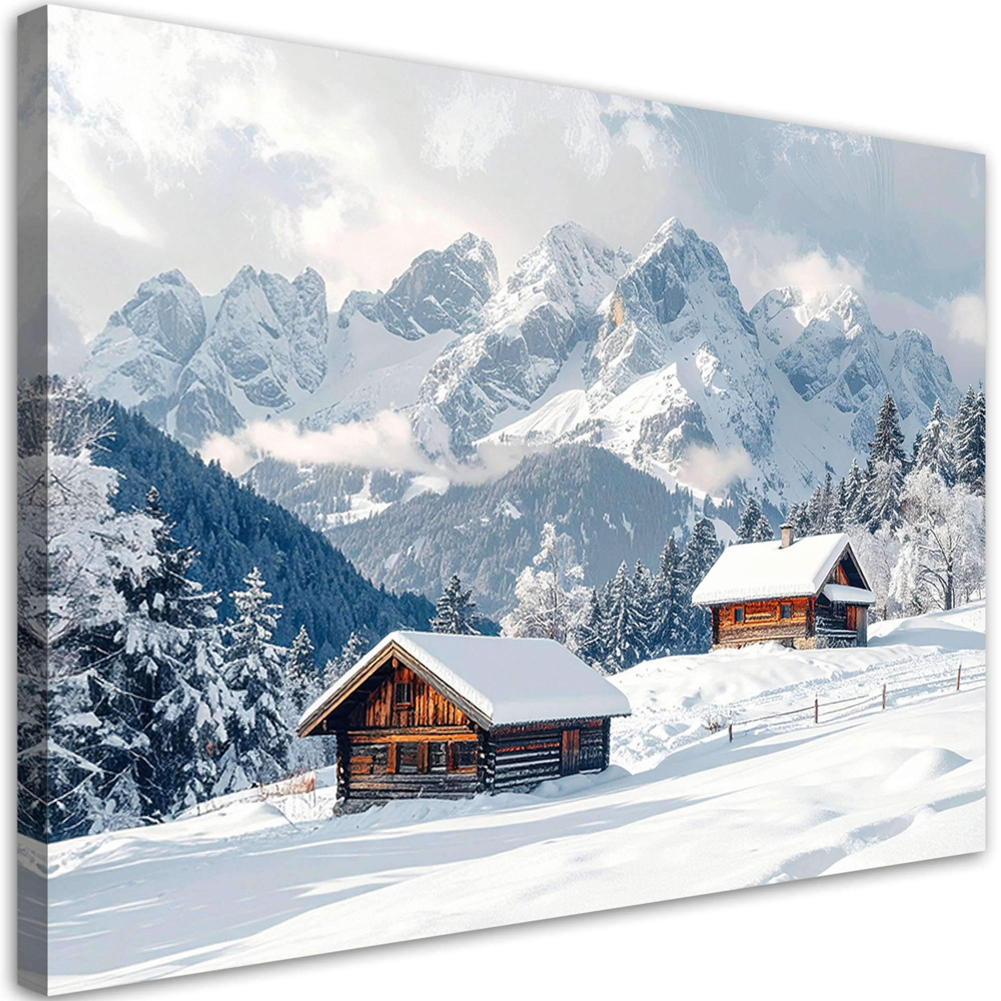 LEINWANDBILD Weihnachten 60x40cm - Weiß, Textil (60/40cm) - Feeby