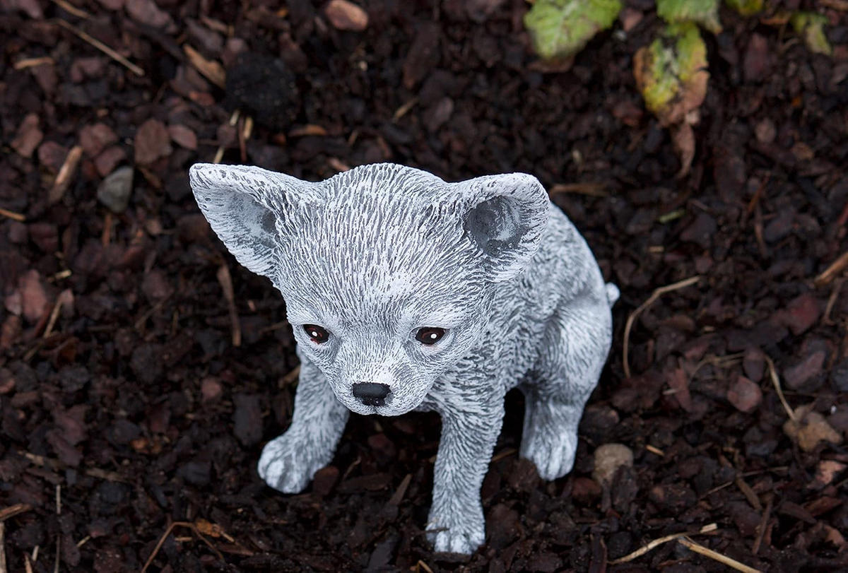 STEINFIGUR Chihuahua Hund, Frostfest, Steinguss - Grau, Stein (12/16/14cm) - stoneandstyle