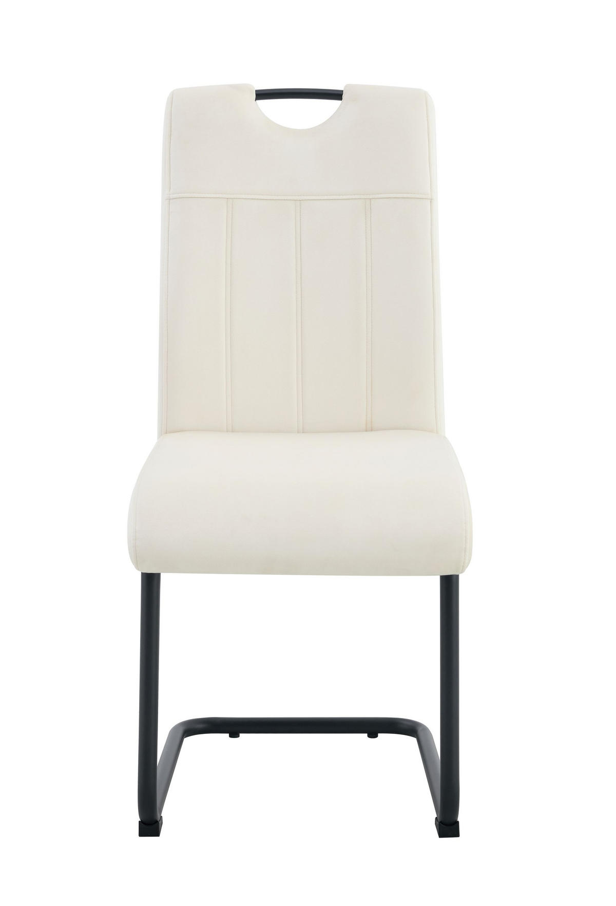SCHWINGER-STUHL 2er Set Lyon Stühle in Creme - gemütliches Design - B/H/T: 43x98x61 cm - Creme, Textil (61/98/43cm)