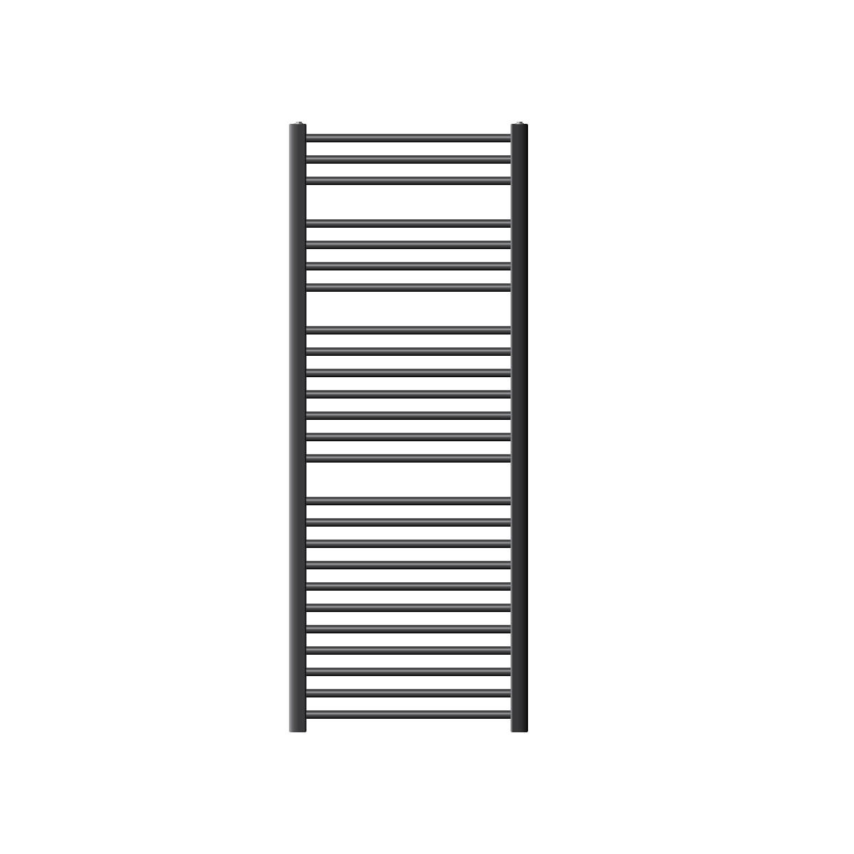 BADHEIZKÖRPER Sahara 600x1500 mm Anthrazit gebogen mit Seitenanschluss - Anthrazit, Metall (60/150/5cm) - LuxeBath