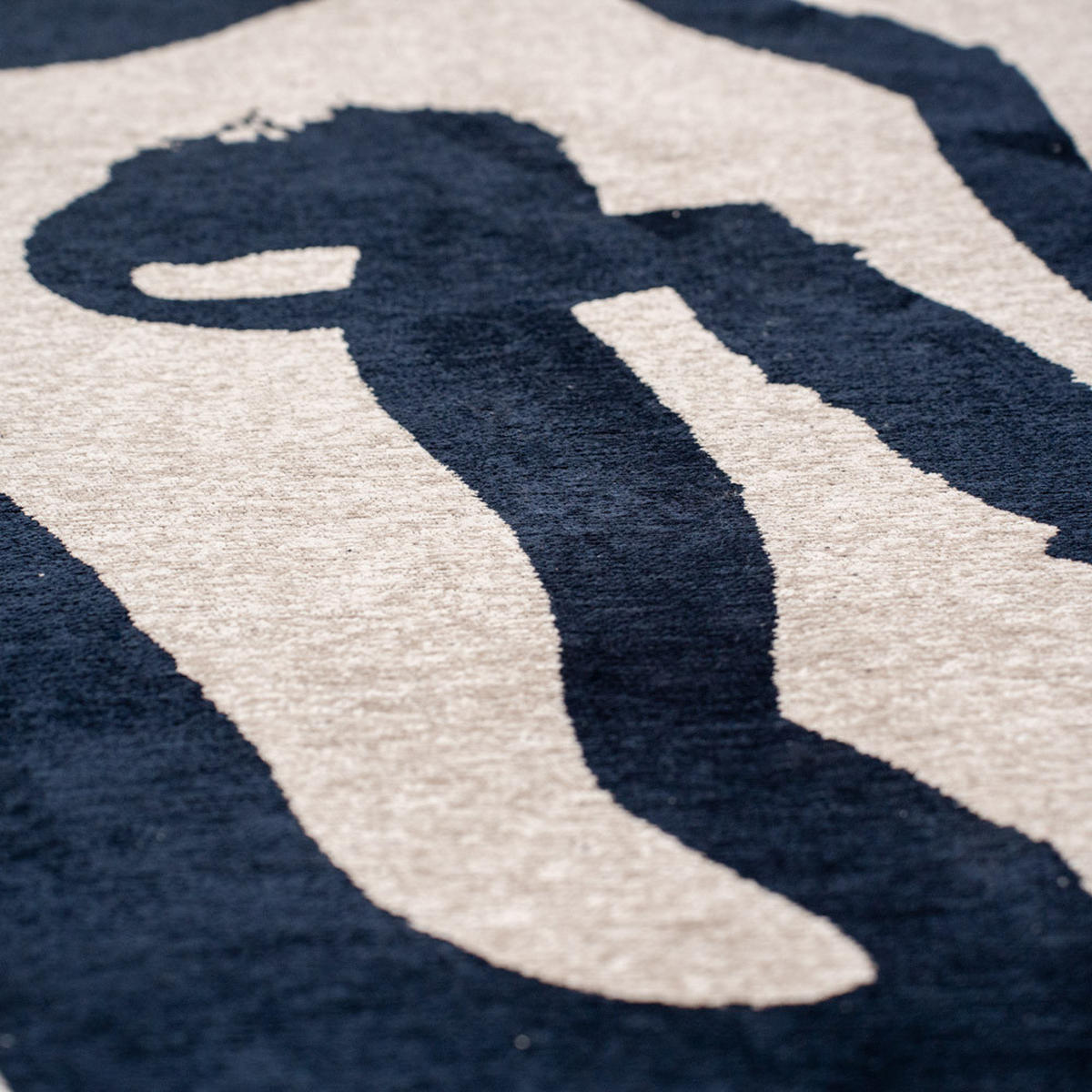 TEPPICH Sea Ink Craft Ribbon 240/240 cm - Blau, Textil (240/240cm) - Louis De Poortere