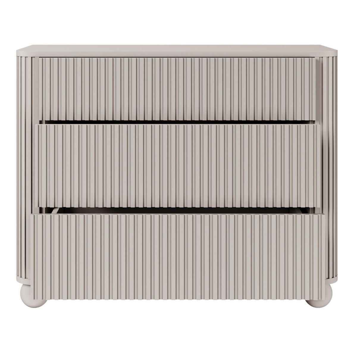 KOMMODE Arvello Greige 93 cm - Taupe, Holz/Holzwerkstoff (93.2/83.8/38cm) - Selsey