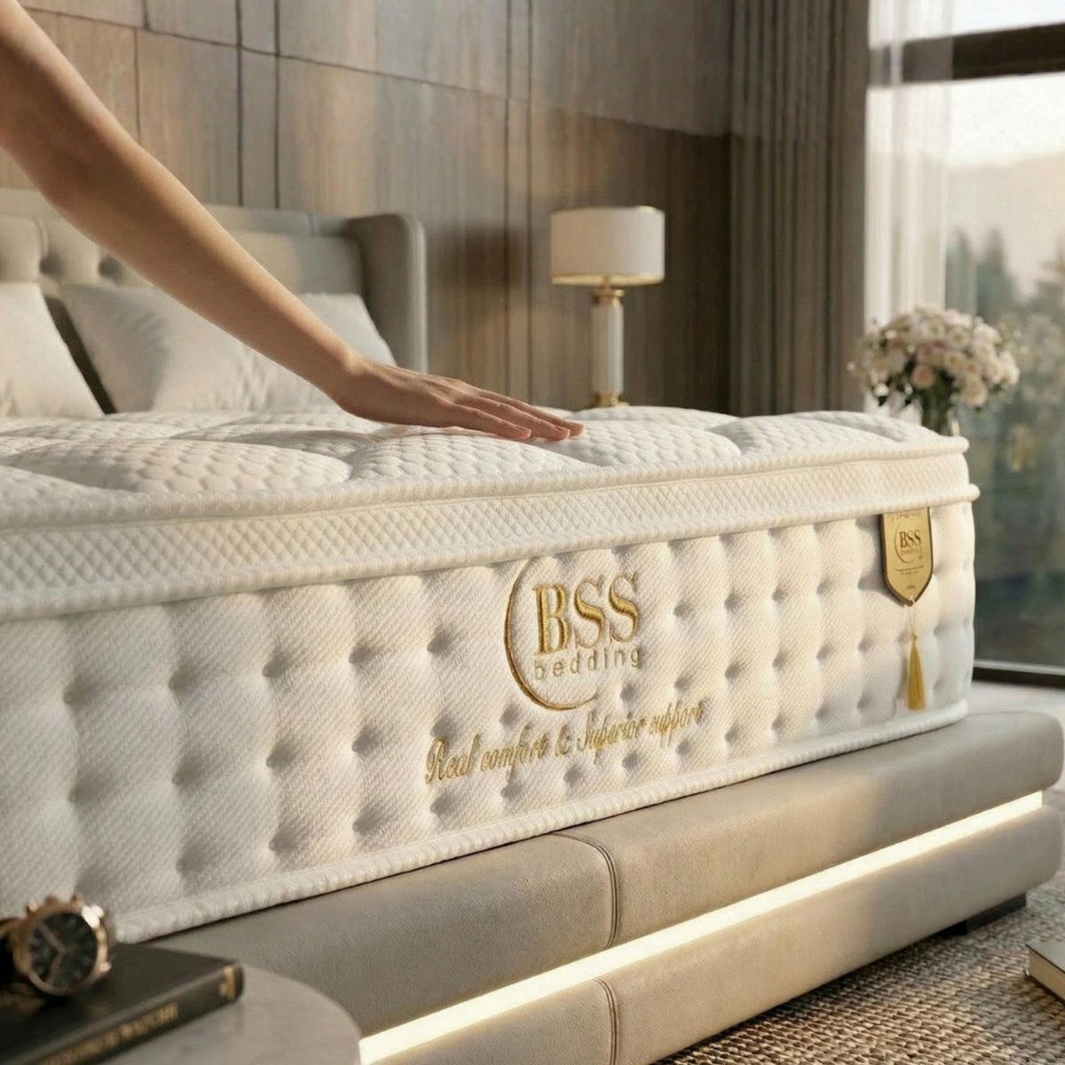 TASCHENFEDERKERNMATRATZE Sydney Matratze 160x200 cm, Höhe ca.: 30 cm, H2 + H3 = mittel + fest, 7-Zonen - Weiß, Textil (160/200cm) - Gowoll