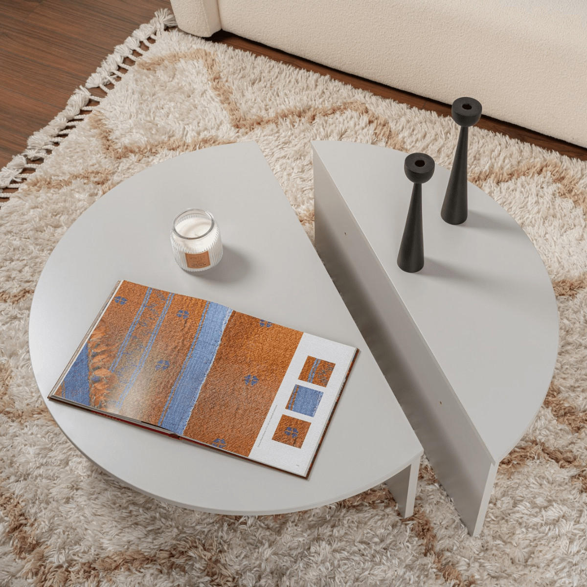 COUCHTISCH (2er-Set) orion 90/90/35 cm - Grau, Holzwerkstoff (90/90/35cm) - Calicosy