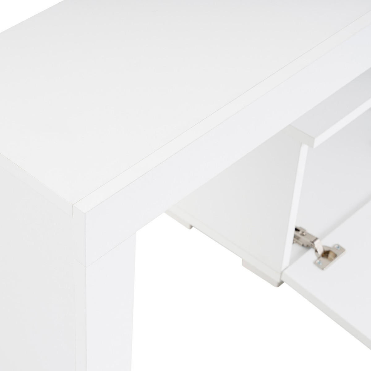 TV-MÖBEL mit 2 Klapptüren 180/31/50 cm - Weiß, Holzwerkstoff (31.3/50/180cm) - Calicosy