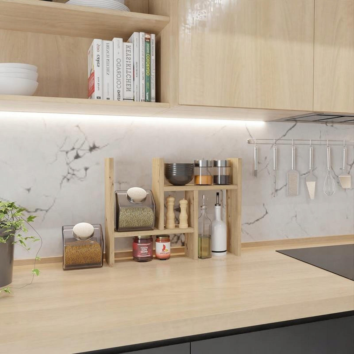 KÜCHENREGAL EX3 ausziehbar Artisan Eiche 40/12/44 cm - Eiche Artisan, Holzwerkstoff (40/44/12cm) - Matkam Möbel