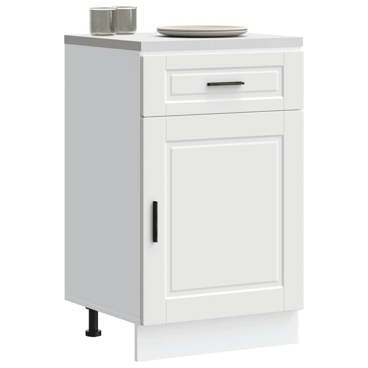 KÜCHENUNTERSCHRANK Porto Weiss Holzwerkstoff - Weiß, Holzwerkstoff (46/81.5/50cm) - vidaXL