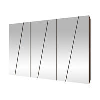 DREHTÜRENSCHRANK Zen 6L 300 cm - Nussbaumfarben/Schwarz, Holzwerkstoff/Kunststoff (300/202/50cm) - MIRJAN24