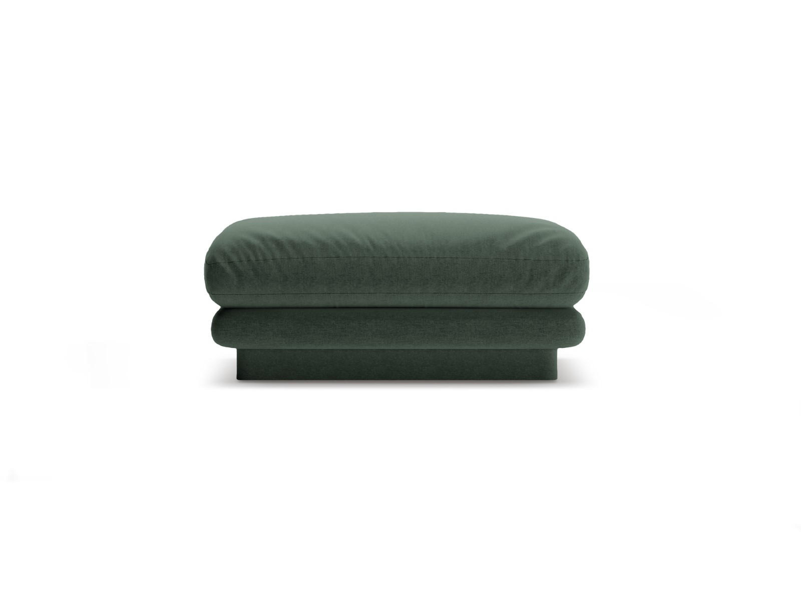 POUF Torino aus strukturiertem Stoff moosgrün - Salbeigrün, Textil (80/41/80cm) - Micadoni