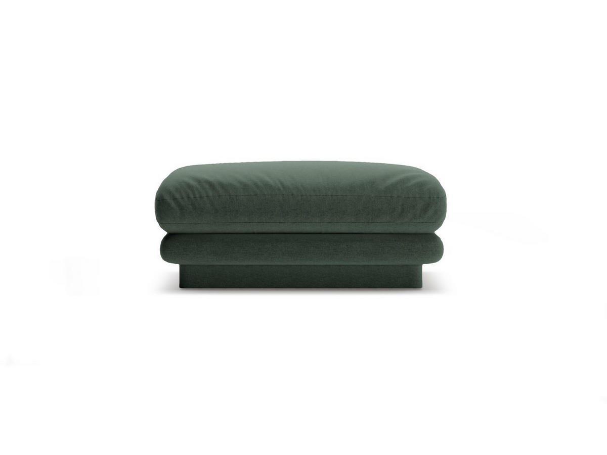 POUF Torino aus strukturiertem Stoff moosgrün - Salbeigrün, Textil (80/41/80cm) - Micadoni
