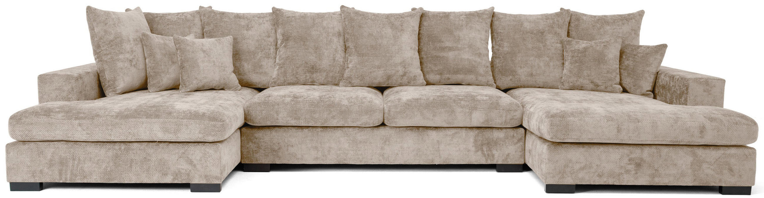 WFL Group Wohnlandschaft Beige 373x92x155 cm