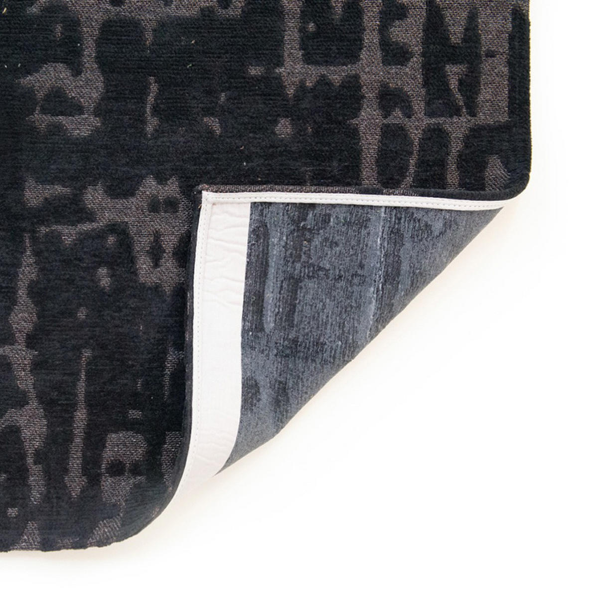 TEPPICH Black Water Structures Baobab 170/240 cm - Schwarz, Kunststoff/Textil (170/240cm) - Louis De Poortere