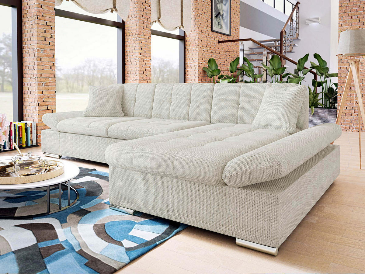 ECKSOFA Malwi, Seite: Rechts - Naturfarben, Holz/Textil (278/161cm) - MIRJAN24