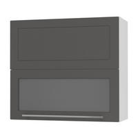 KÜCHENHÄNGESCHRANK Kvantum W8BS/80 Graphit Matt / Weiß Matt 80 / 32,5 / 72cm - Graphitfarben/Weiß, Holz/Holzwerkstoff (80/72/32.5cm) - Feldmann-Wohnen