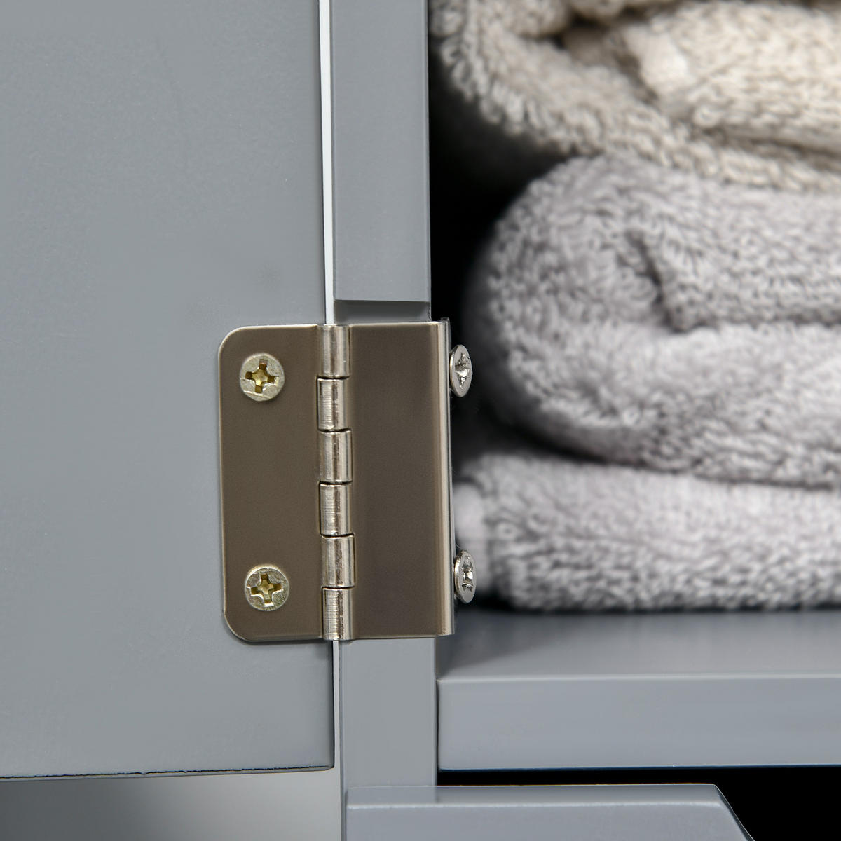 HOCHSCHRANK DE-12506 15/33/137 cm Grau - Grau, Holzwerkstoff (15/136.8/33cm) - ComfortXL