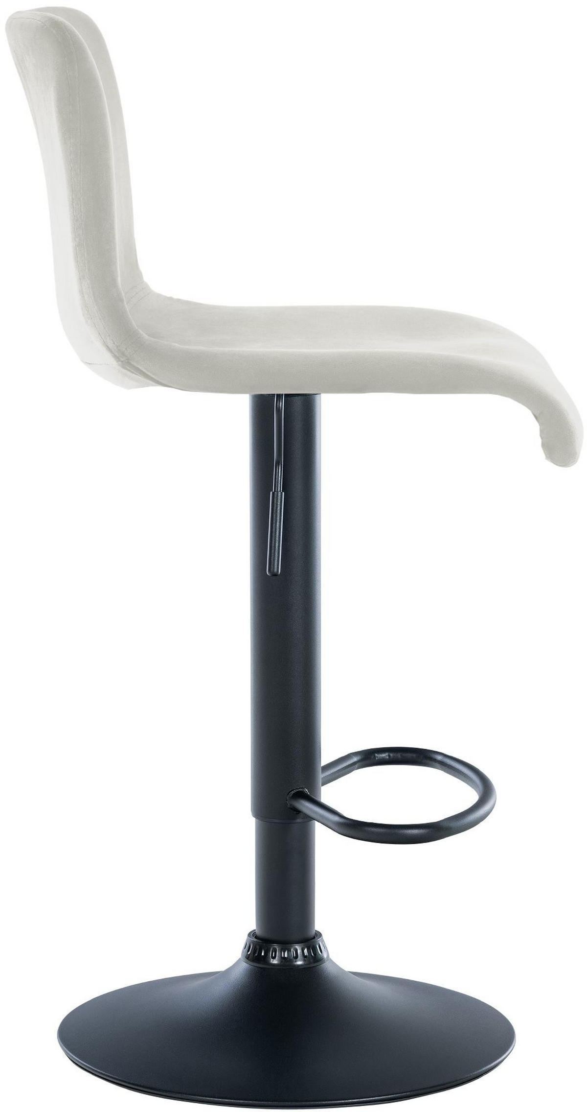 BARHOCKER Samt Creme - Creme, Textil (39/83/36cm) - CLP