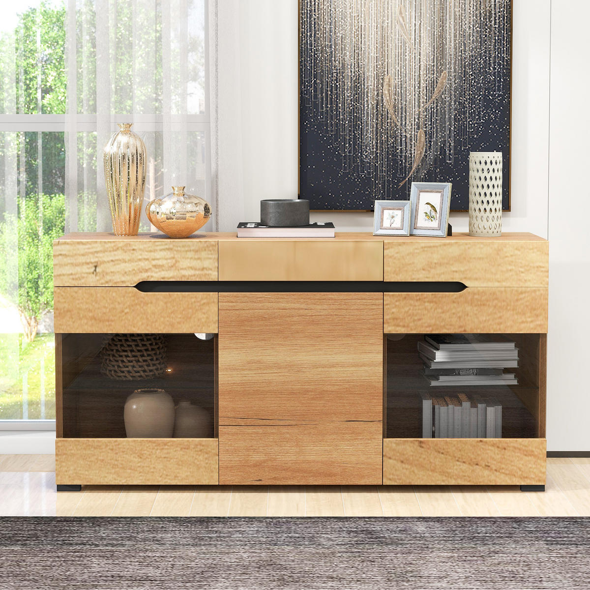 SIDEBOARD Braun 140/35/80 cm - Braun, Holzwerkstoff (35/80/140cm) - Urban Meuble