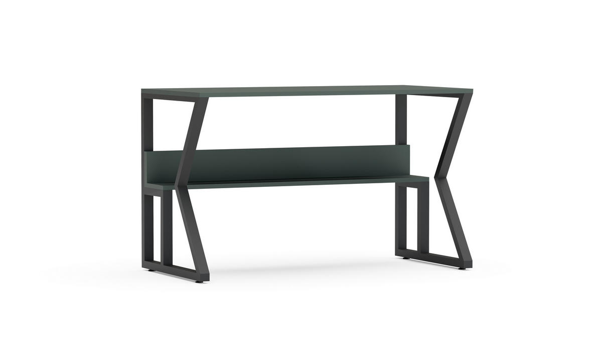 COMPUTERTISCH Wake - Schwarz/Grün, Holzwerkstoff (120/60/72.8cm) - Decorotika