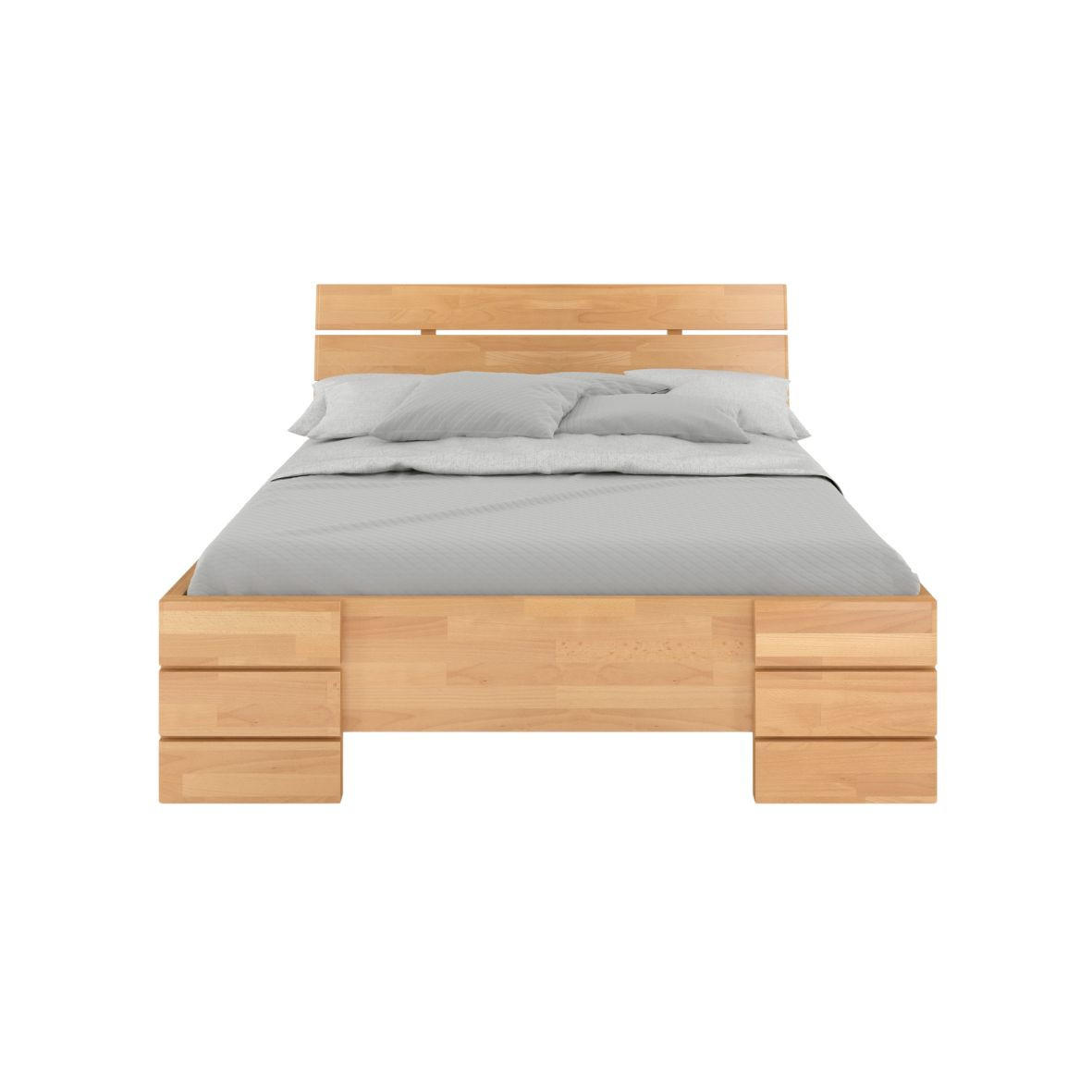 MASSIVHOLZBETT Sandema, Buche - lackiert, Naturfarben, 160x200 - Buchefarben, Holz/Buchenholz (160/200cm) - Visby