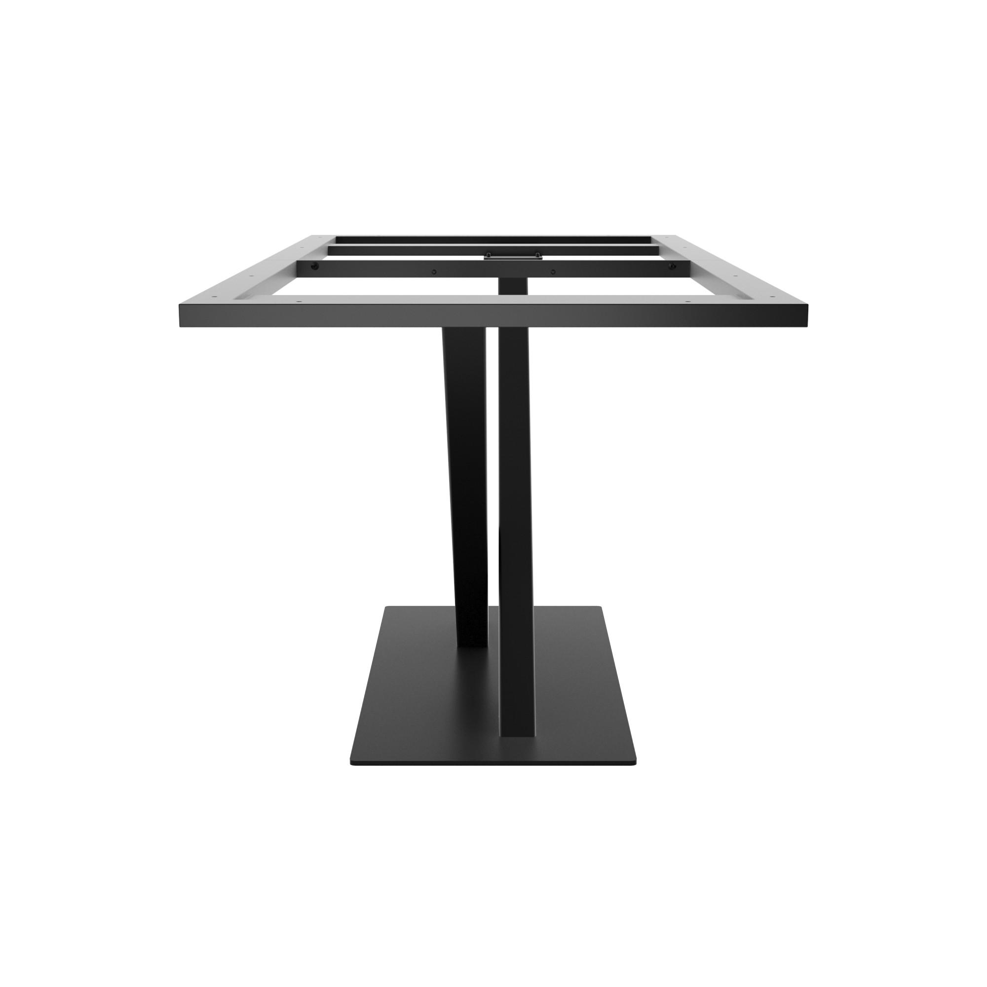 TISCHBEINE Sargas Frame Metall Schwarz 160/80/74cm - Schwarz, Metall (80/72/160cm) - Metalo Pro