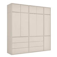 KLEIDERSCHRANK Der Robe - Beige, Holzwerkstoff (227/234/58cm) - Mokebo