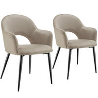 ARMLEHNSTUHL 2er Set Sachel 57 x 61 5 x 87 5 cm taupe - Taupe, Kunststoff (57/87.5/61.5cm) - tectake
