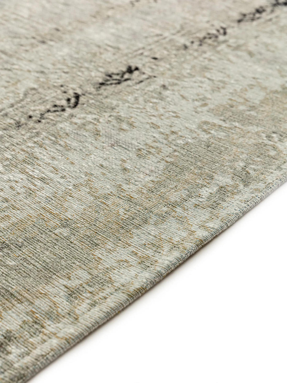 FLACHGEWEBETEPPICH Frencie Schwarz/Grau 80x165 cm - Schwarz, Textil (80/165cm) - benuta Nest