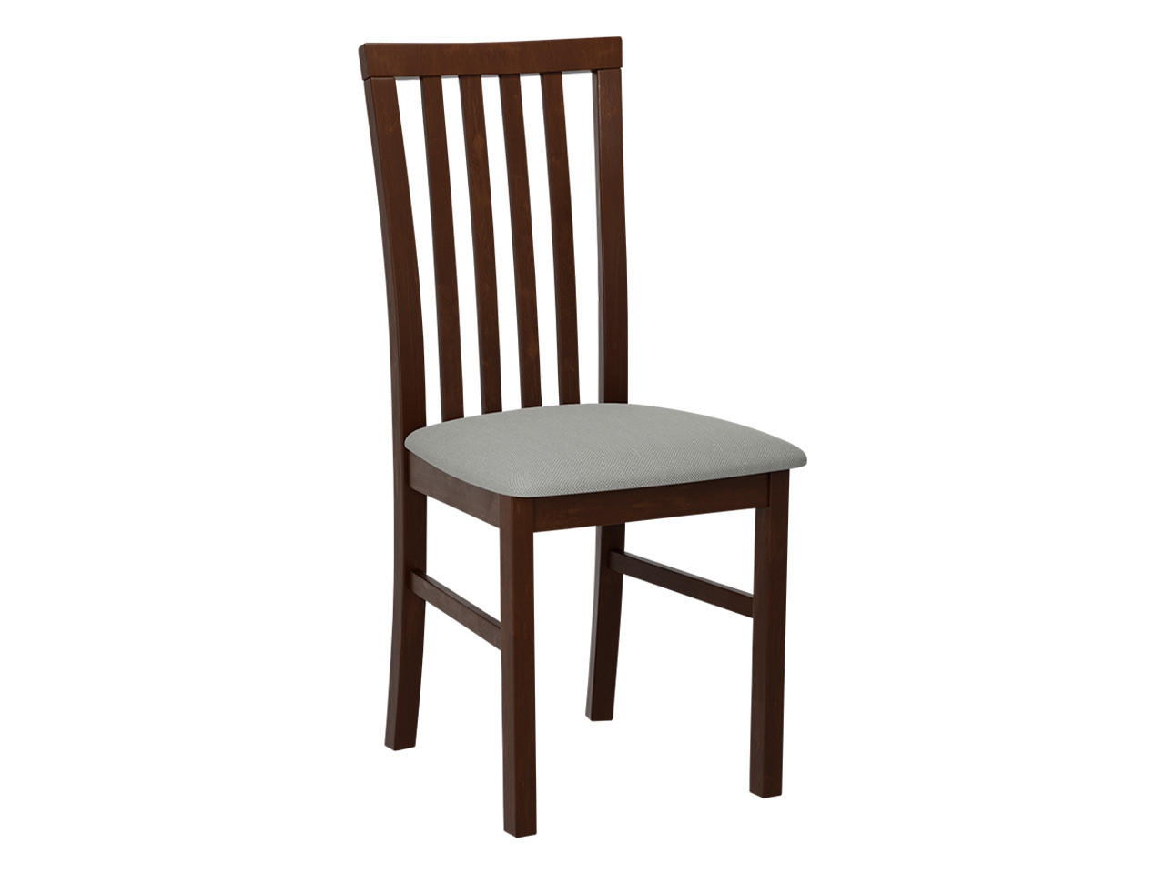 STUHL Milano I, Holzfarbe: Walnuss - Walnussfarben/Grau, Holz (43/93/40cm) - MIRJAN24