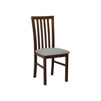 STUHL Milano I, Holzfarbe: Walnuss - Walnussfarben/Grau, Holz (43/93/40cm) - MIRJAN24