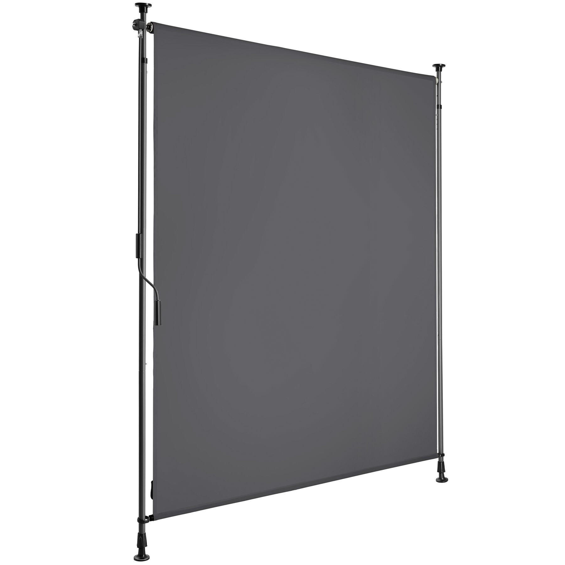 KLEMMMARKISE Taija,leichtgängige Handkurbel,dunkelgrau - Dunkelgrau, Kunststoff (128/310cm) - tectake