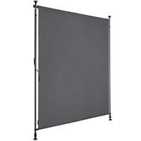 KLEMMMARKISE Taija,leichtgängige Handkurbel,dunkelgrau - Dunkelgrau, Kunststoff (128/310cm) - tectake