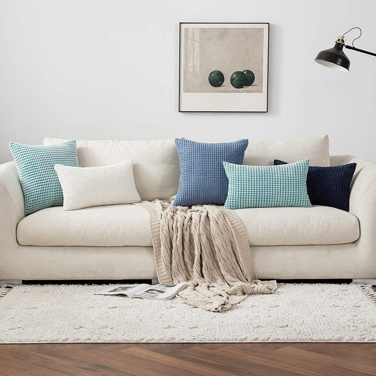 KISSENHÜLLE 45/45 cm，2er-Set - Hellgrau, Textil (45/45cm) - Kaket