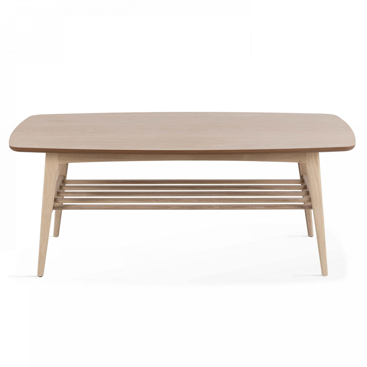 COUCHTISCH rechteckig, Beige - Beige, Holz (120/60/47cm) - Oviala