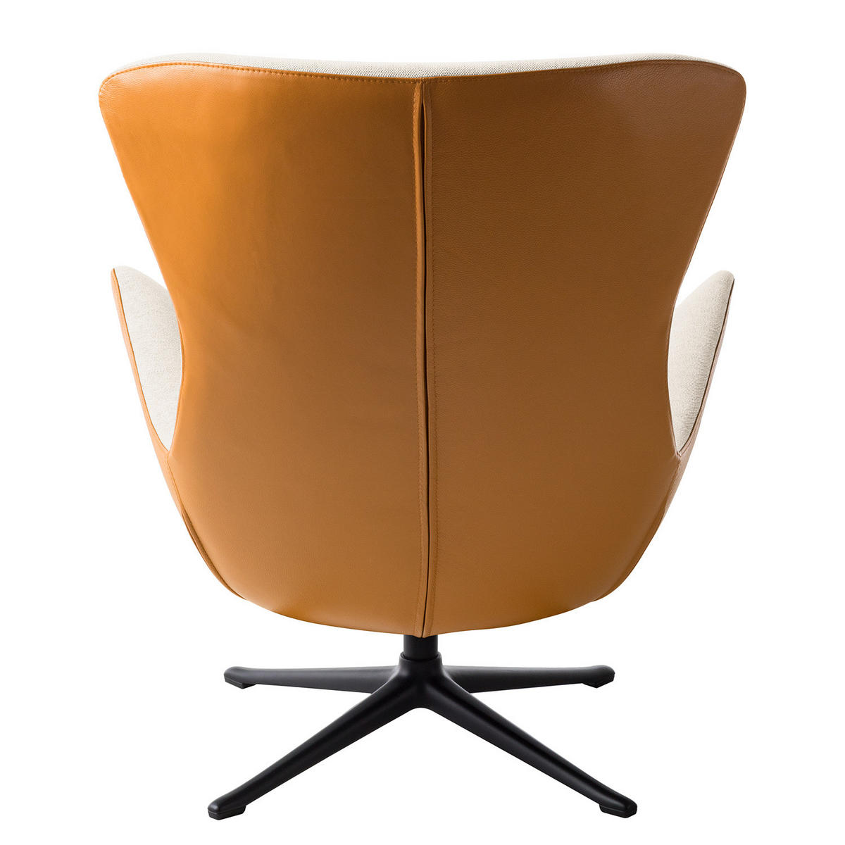 SESSEL mit Kreuzfuß - Schwarz/Weiß, Textil/Metall (84/99/96cm) - home24