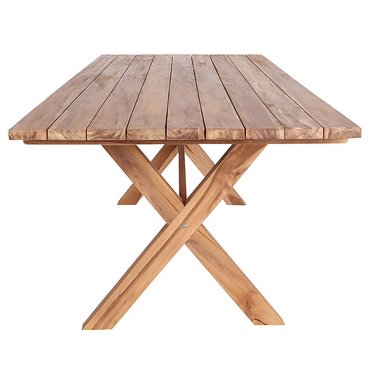 GARTENESSTISCH - Teakholz - Braun - Braun, Holz (200/90/75cm) - home24