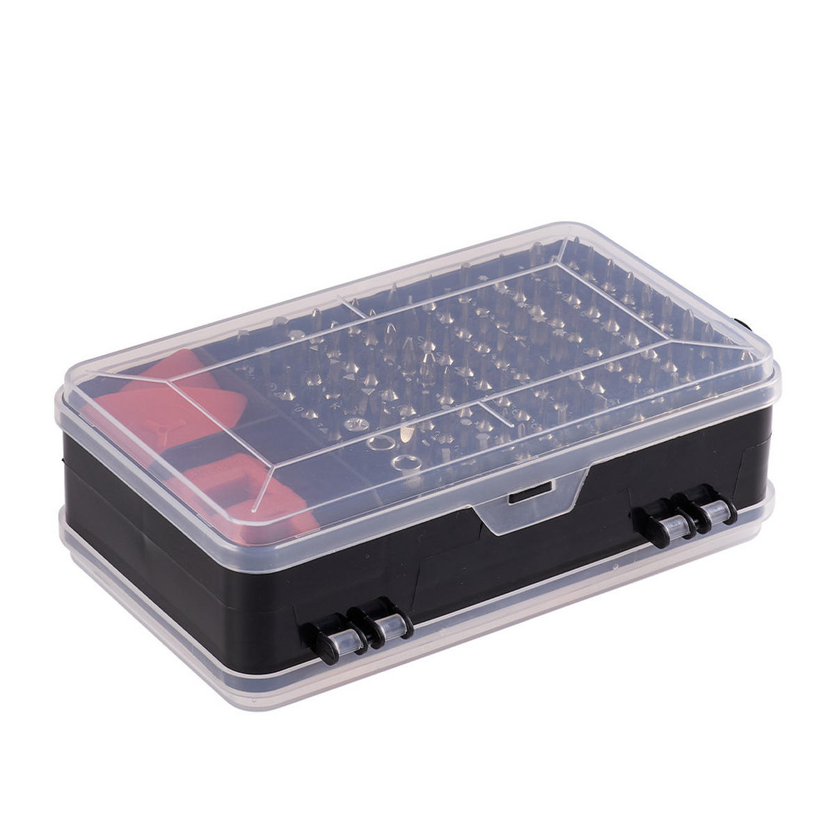 SCHRAUBENDREHER-SET für Feinmechaniker 115-in-1 multifunktionales in Rot - Schwarz, Metall (10.5/17.8/5.1cm) - Livingandhome