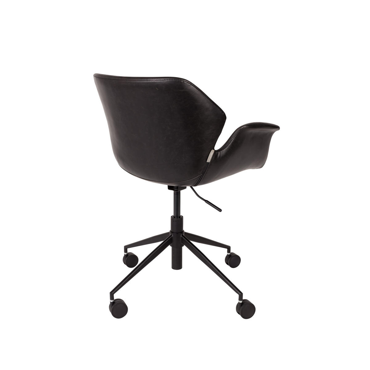 BÜROSTUHL Nikki Bürostuhl Armlehne Schwarz - Schwarz, Kunststoff (77/77.5/77cm) - Zuiver