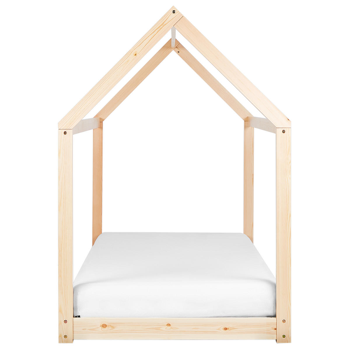 KINDER-HAUSBETT Heller Holzfarbton 90-200 cm Tosse - Hellbraun, Holz (90/200cm) - Beliani