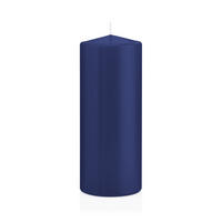 STUMPENKERZEN Dunkelblau Ø 78 x 200 mm, 8 Stück - Dunkelblau, Paraffin (8/20cm) - Wiedemann Kerzen