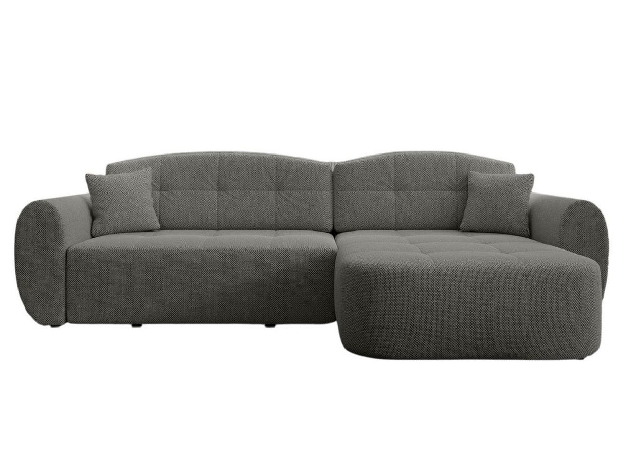 ECKSOFA Avessio Grau - Schwarz/Grau, Holz/Kunststoff (282/170cm) - Graingold