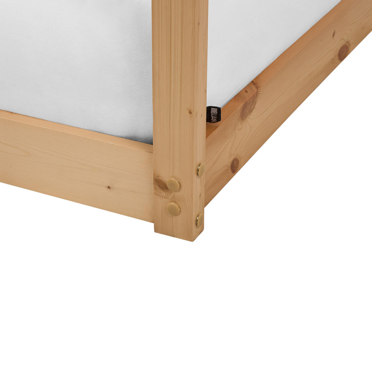 HOCHBETT 90x200 cm Heller Holzfarbton Labatut - Hellbraun, Holz (90/200cm) - Beliani