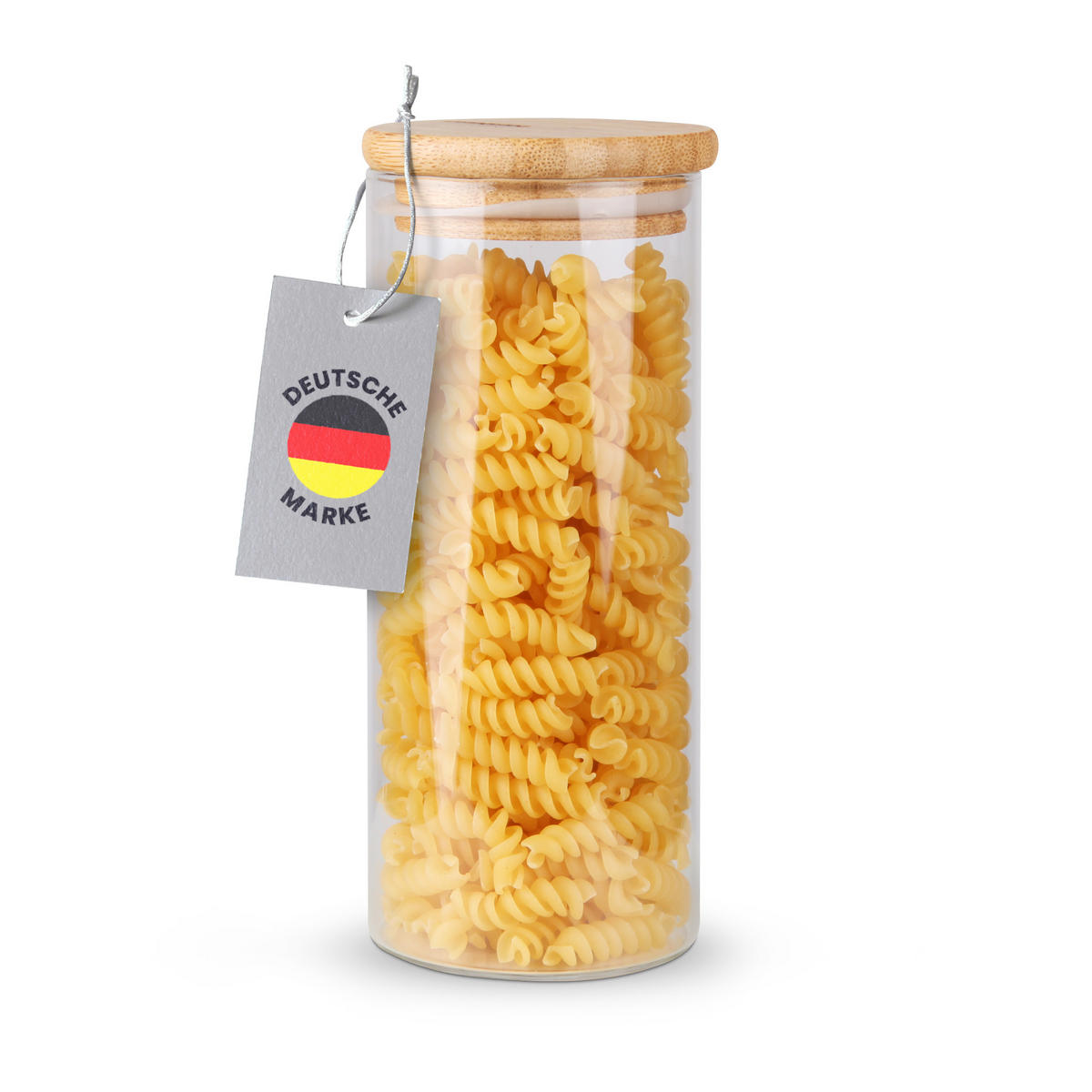 VORRATSGLAS mit Bambusdeckel - 400ml - Transparent, Glas (6/14/6cm) - Bestlivings