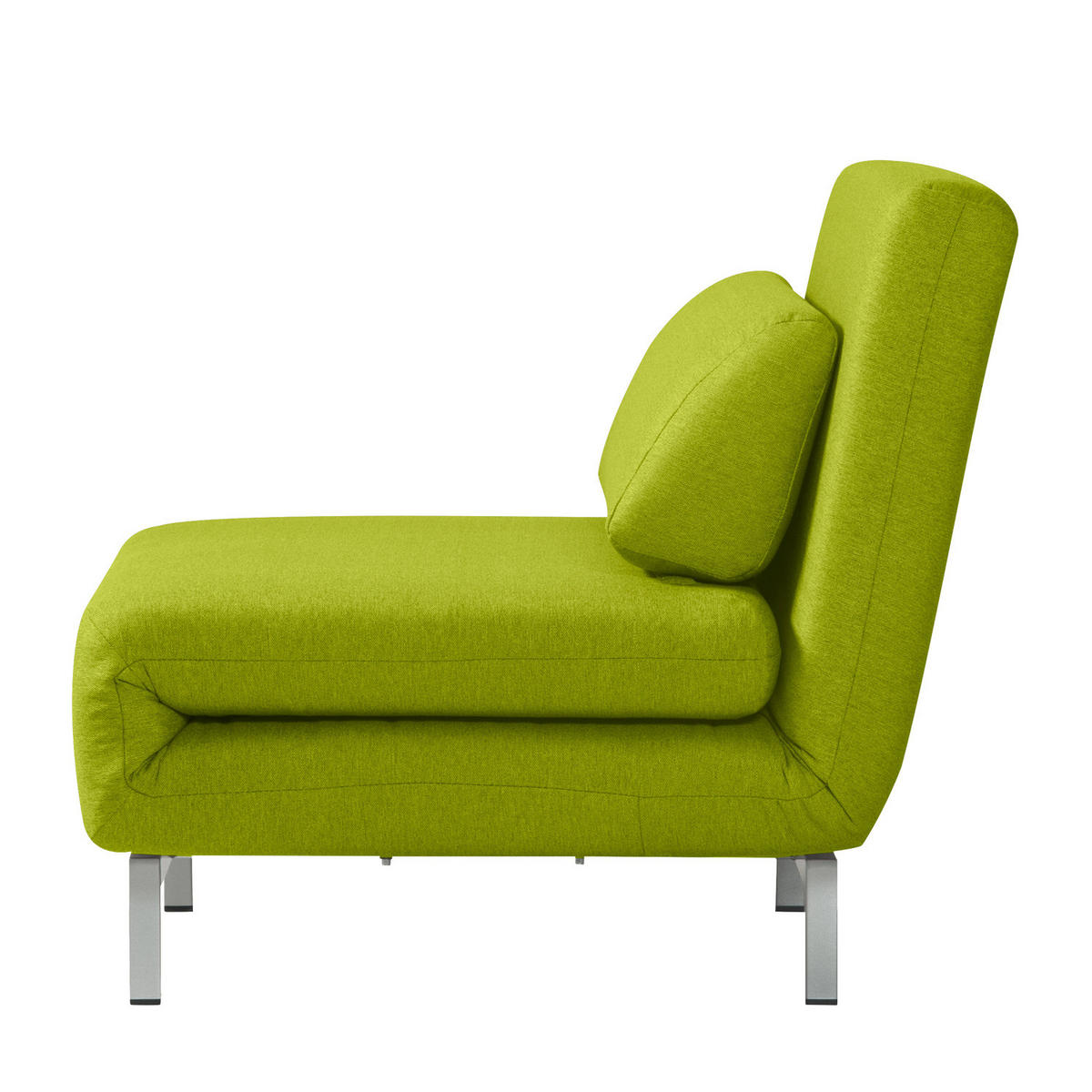 SCHLAFSESSEL - Silberfarben/Limette, Textil/Metall (92/78/85cm) - home24