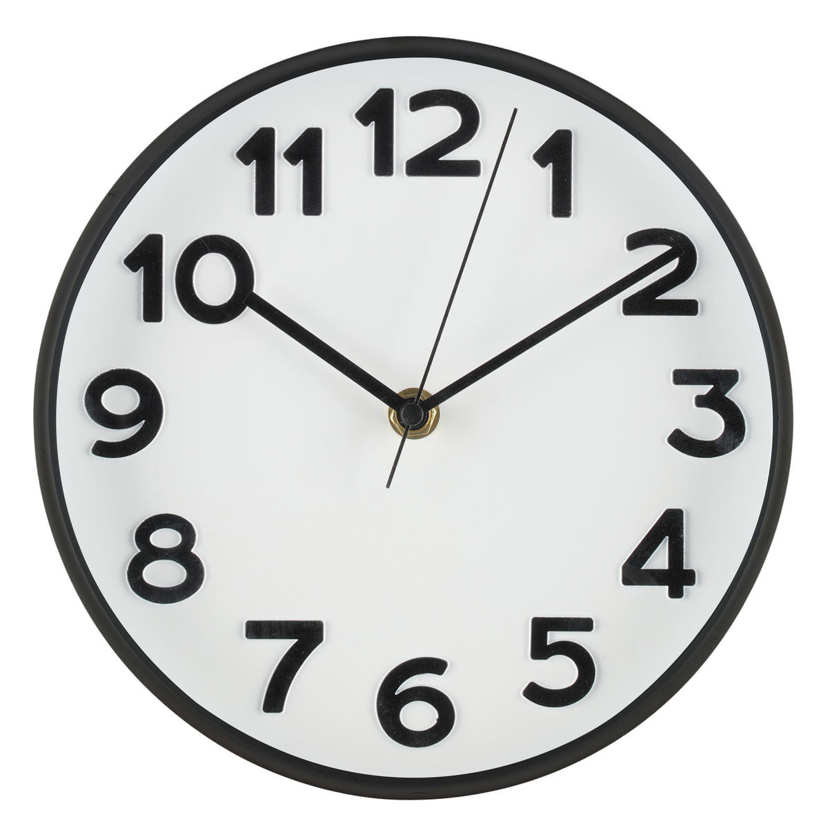 WANDUHR mit großen Zahlen Ø 20 cm ORA - Weiß, Kunststoff (21.5/20.5/4.5cm)