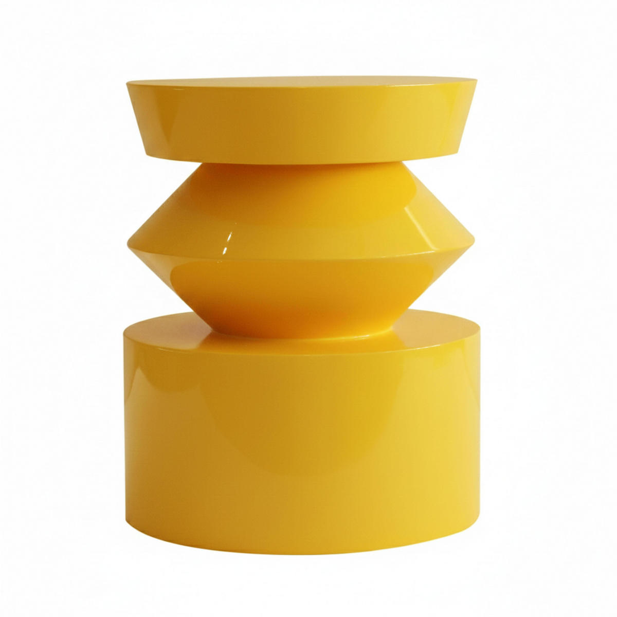 COUCHTISCH, Gelb - Gelb, Naturmaterialien (40/40/50cm) - Oviala