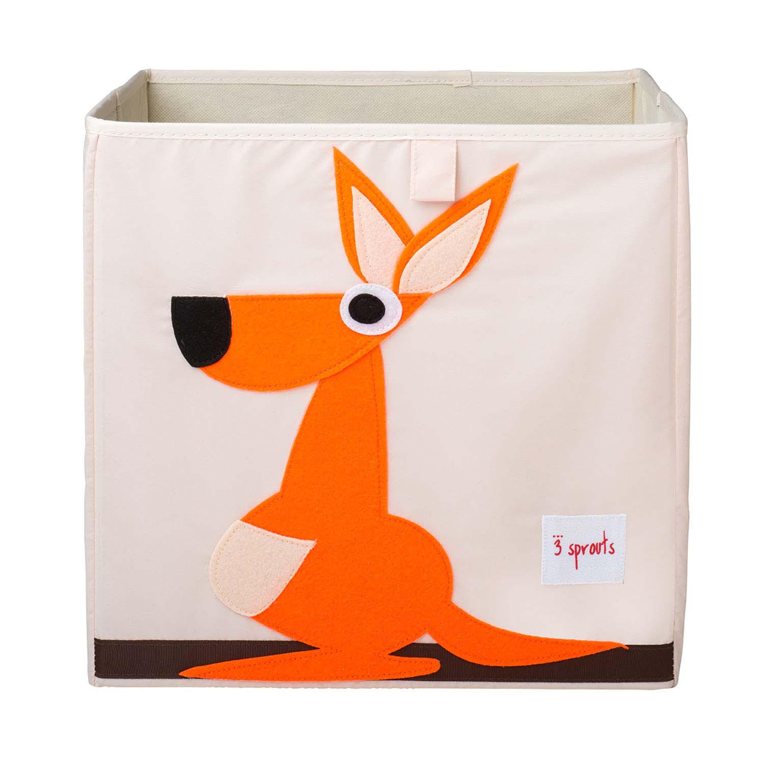 AUFBEWAHRUNGSBOX Känguru 33x33x33cm - Naturfarben, Textil (33/33cm) - 3Sprouts