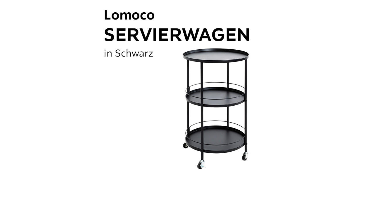 Lomoco Servierwagen in schwarz