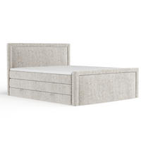 BOXSPRINGBETT Lavenda Beige 140/200 cm - Beige/Schwarz, Holz/Holzwerkstoff (140/200cm) - Maison de Reve